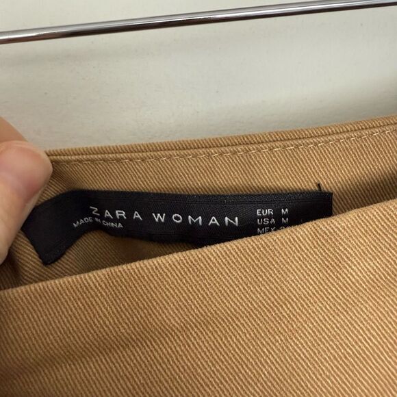 Zara Tan Wide Leg Pants - Picture 2 of 5